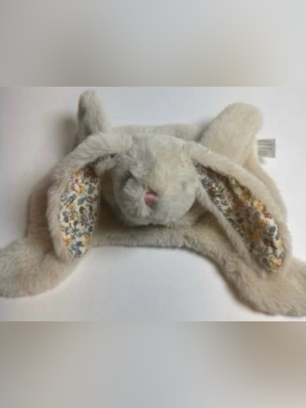 RARE Creative Co-op Bunny Rabbit Baby Lovey 16"‎ Security Blanket Floral Ears